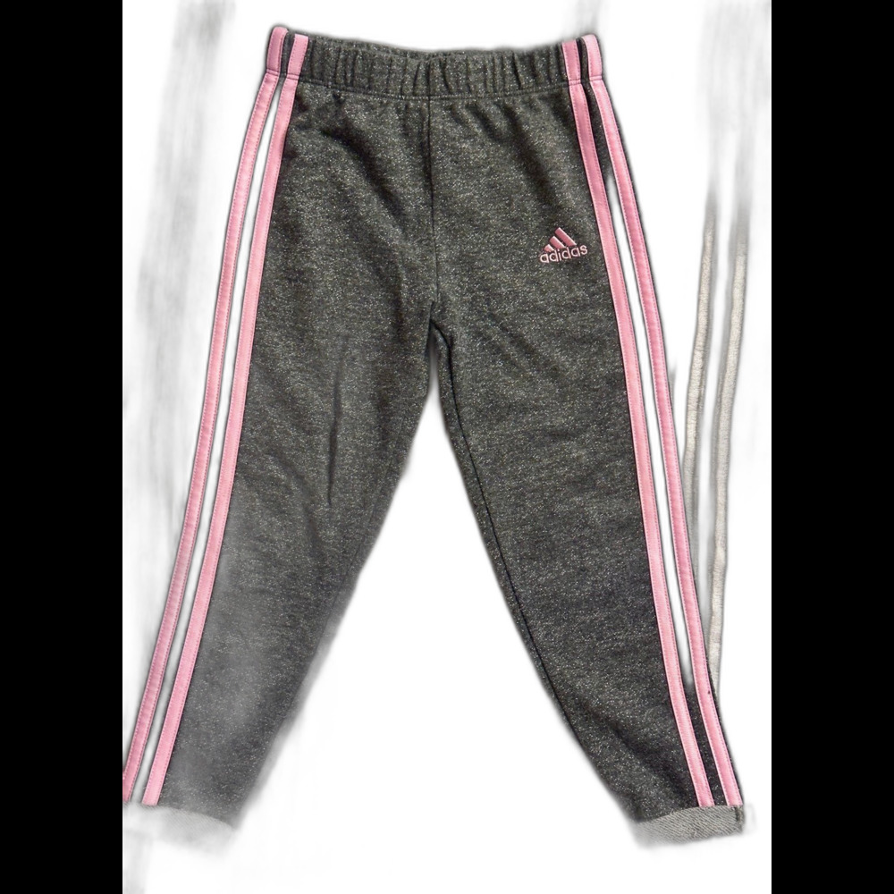 Adidas kids sparkle joggers cuffed hem size 5